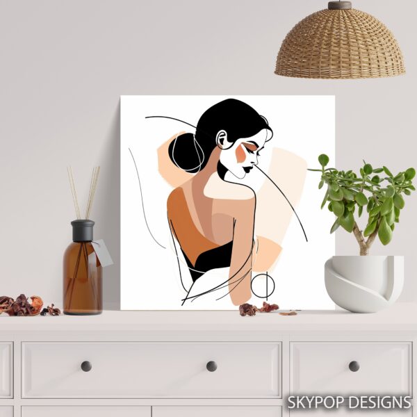Minimalist Woman Profile Art