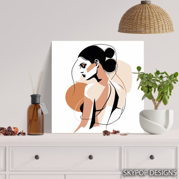 Elegant Profile Line Art