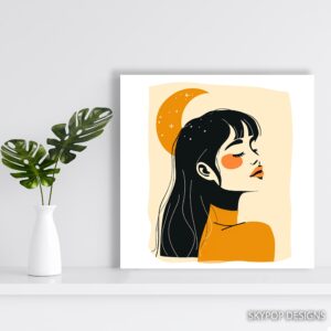 Starry Night Girl Art