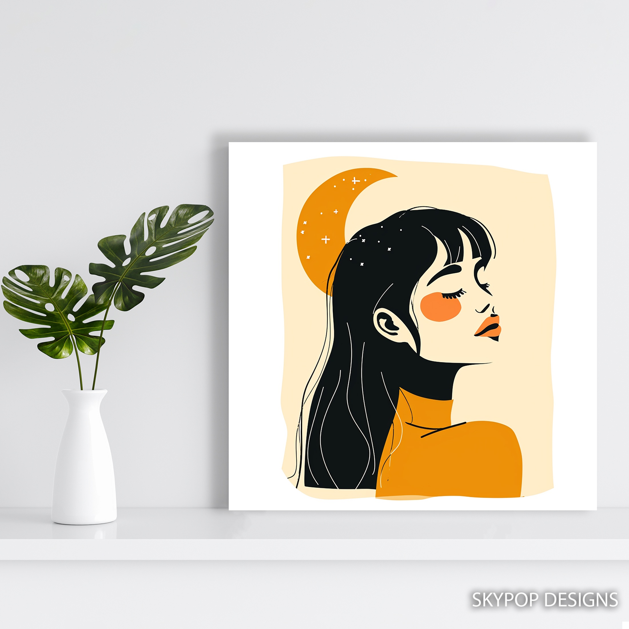5.jpg Starry Night Girl Art
