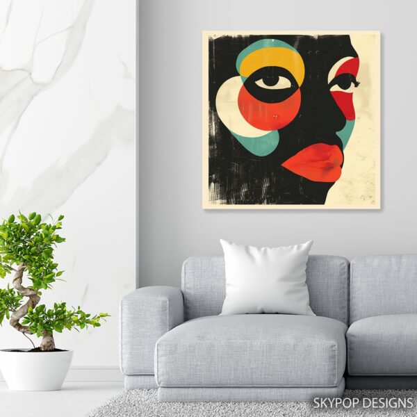 Colorful Face Abstract Art