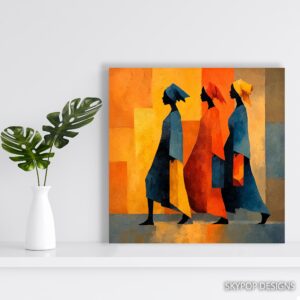 Vibrant Silhouettes Art