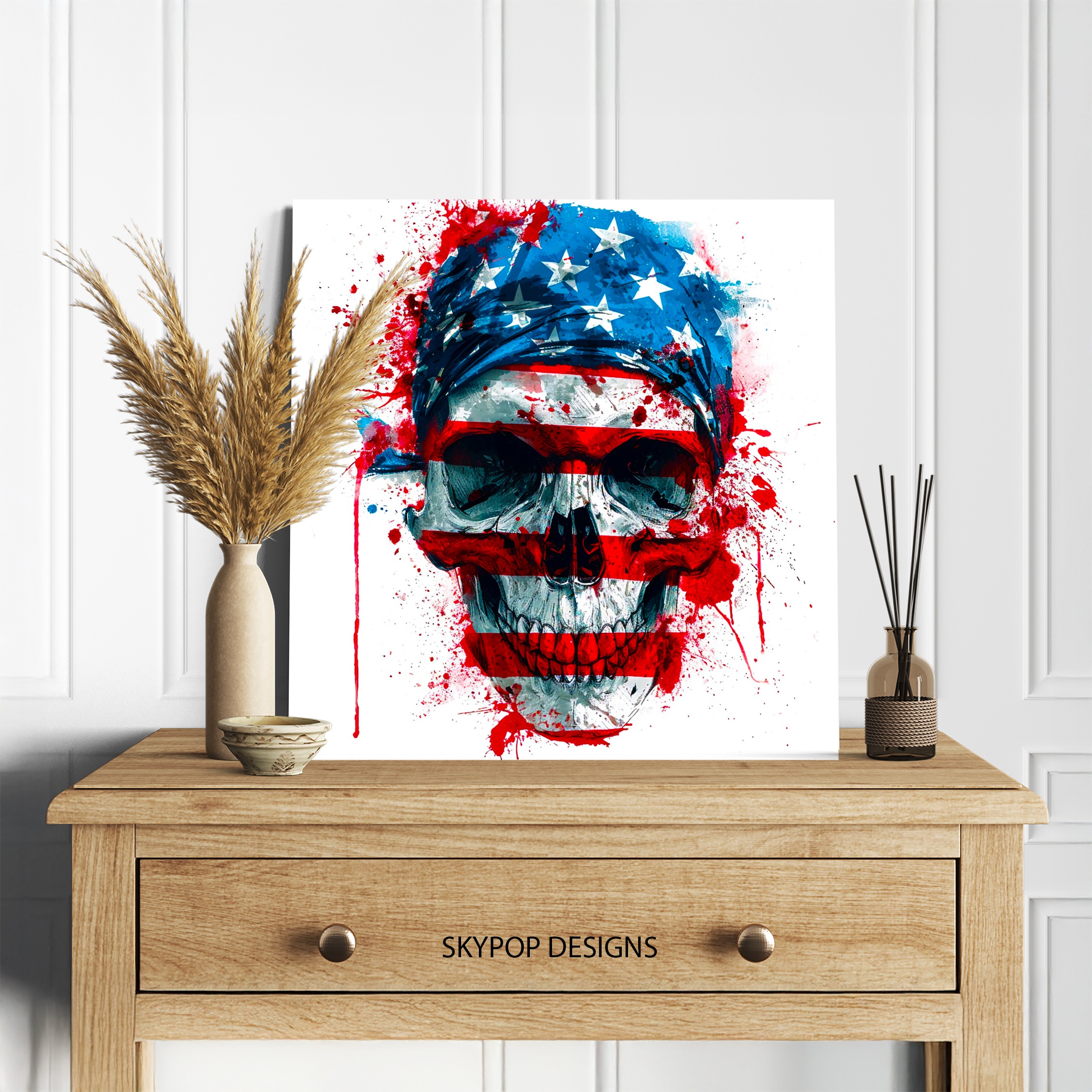 5.jpg American Skull Flag Art