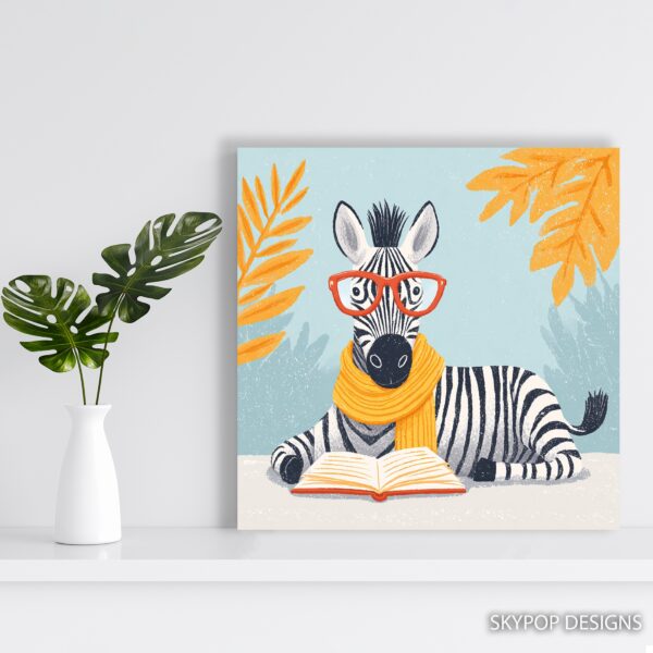 Zebra Reading Art