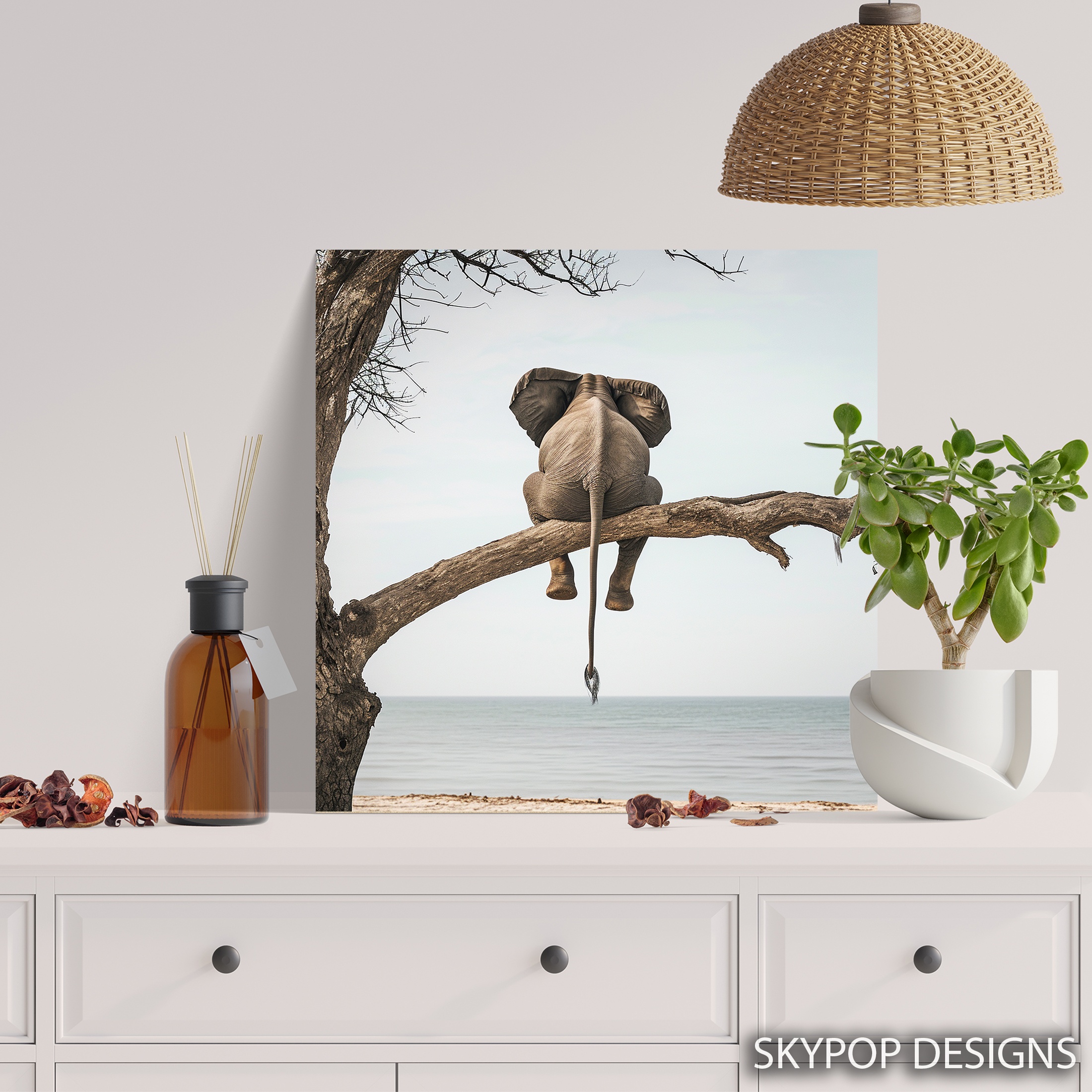 5.jpg Elephant Tree Branch Art