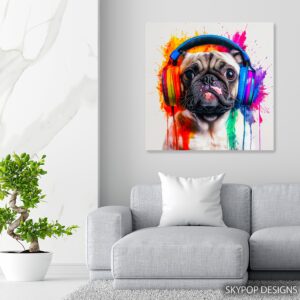 Colorful Pug Art