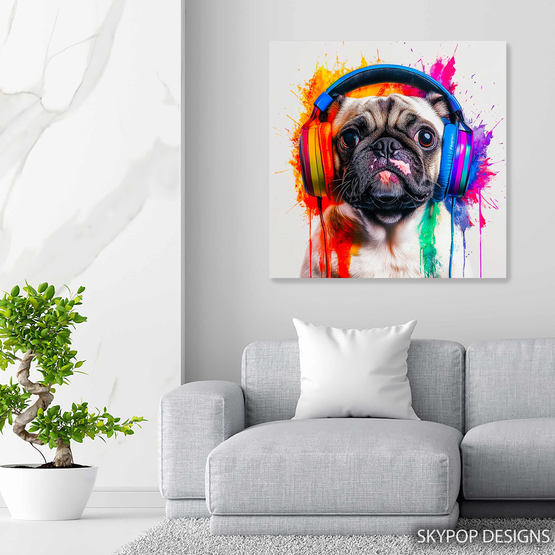 5.jpg Colorful Pug Art