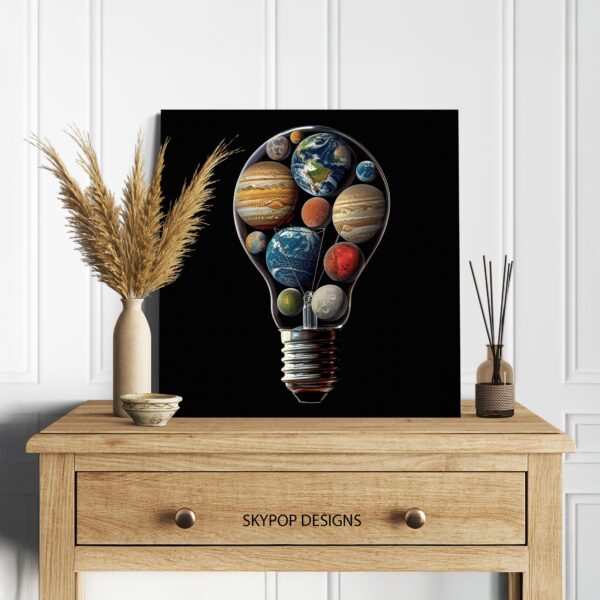 Solar System Lightbulb Art