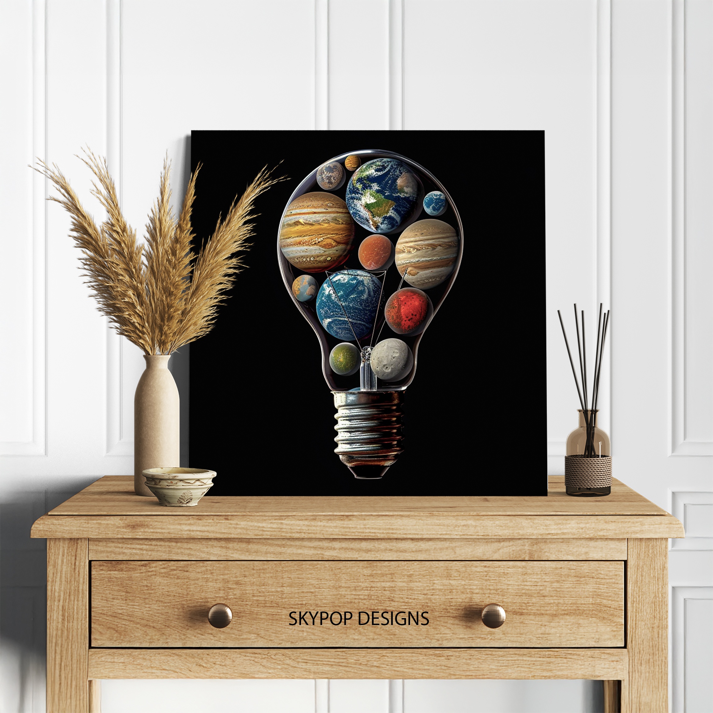 5.jpg Solar System Lightbulb Art