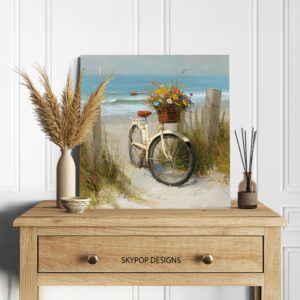 Beach Bicycle Bliss Art