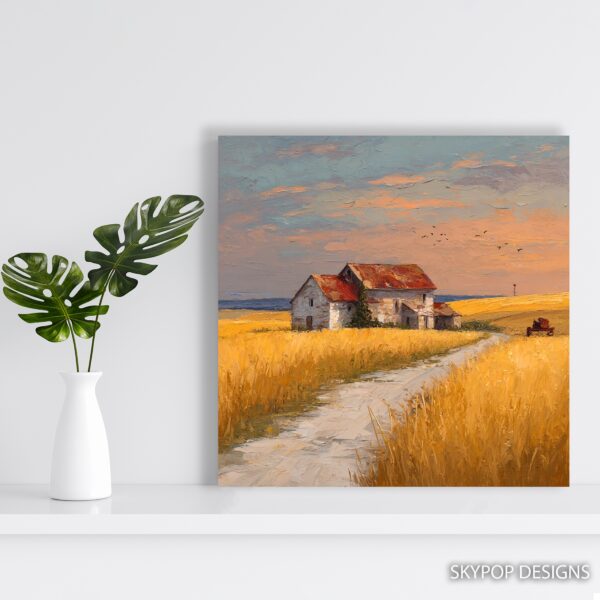 Golden Wheat Field Art