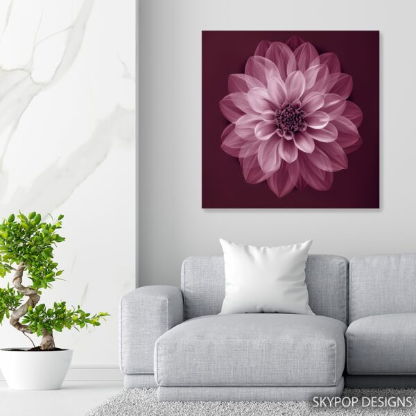 Pink Dahlia Bloom Art
