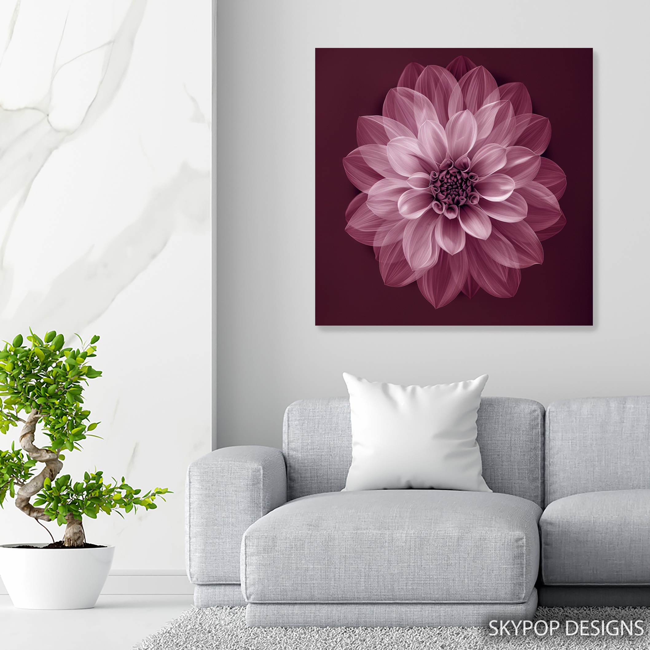 5.jpg Pink Dahlia Bloom Art