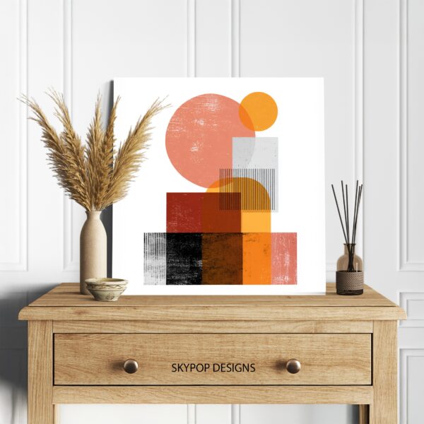 Geometric Sunset Art