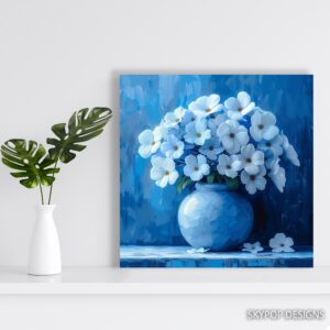Blue Dogwood Blossoms Art