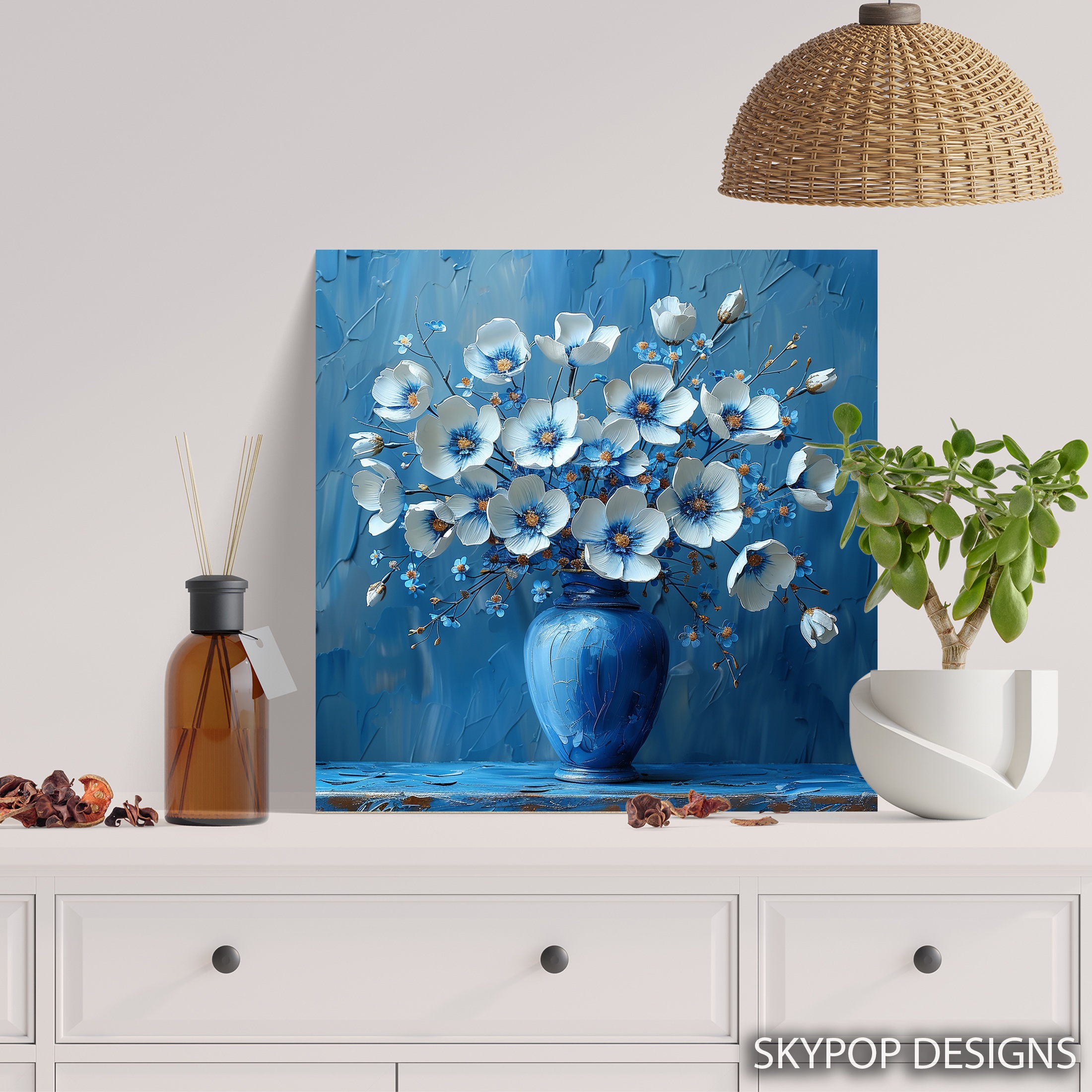 5.jpg Blue Floral Vase Art