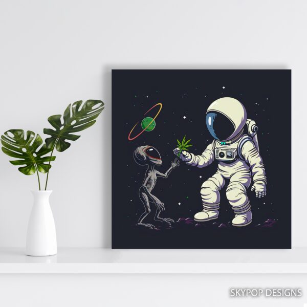 Astronaut Alien Encounter Art