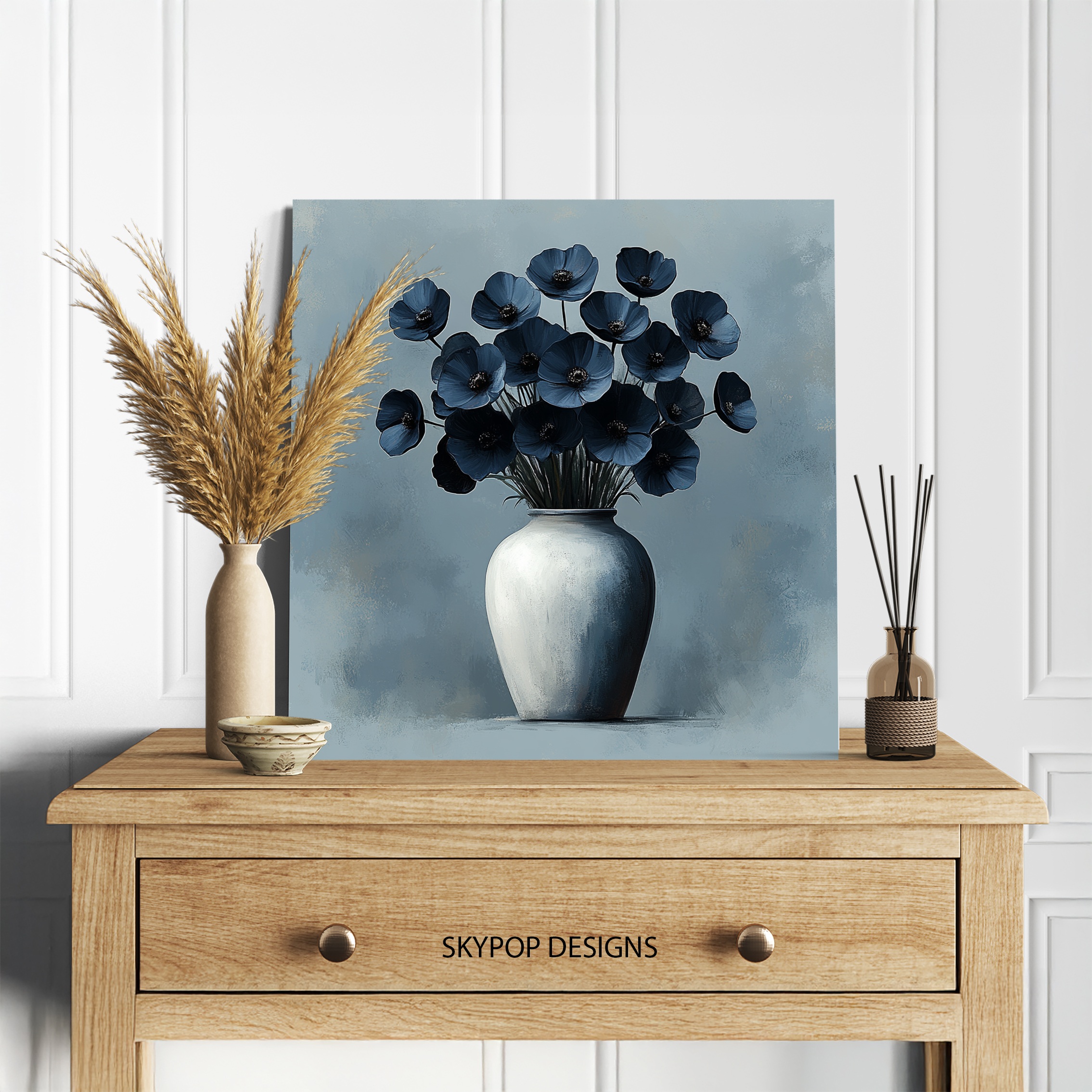 5.jpg Blue Poppy Vase Art
