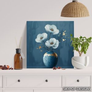 Elegant White Poppy Art