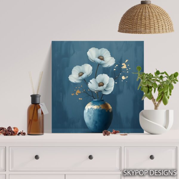 Elegant White Poppy Art