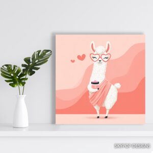 Llama Love Coffee Art