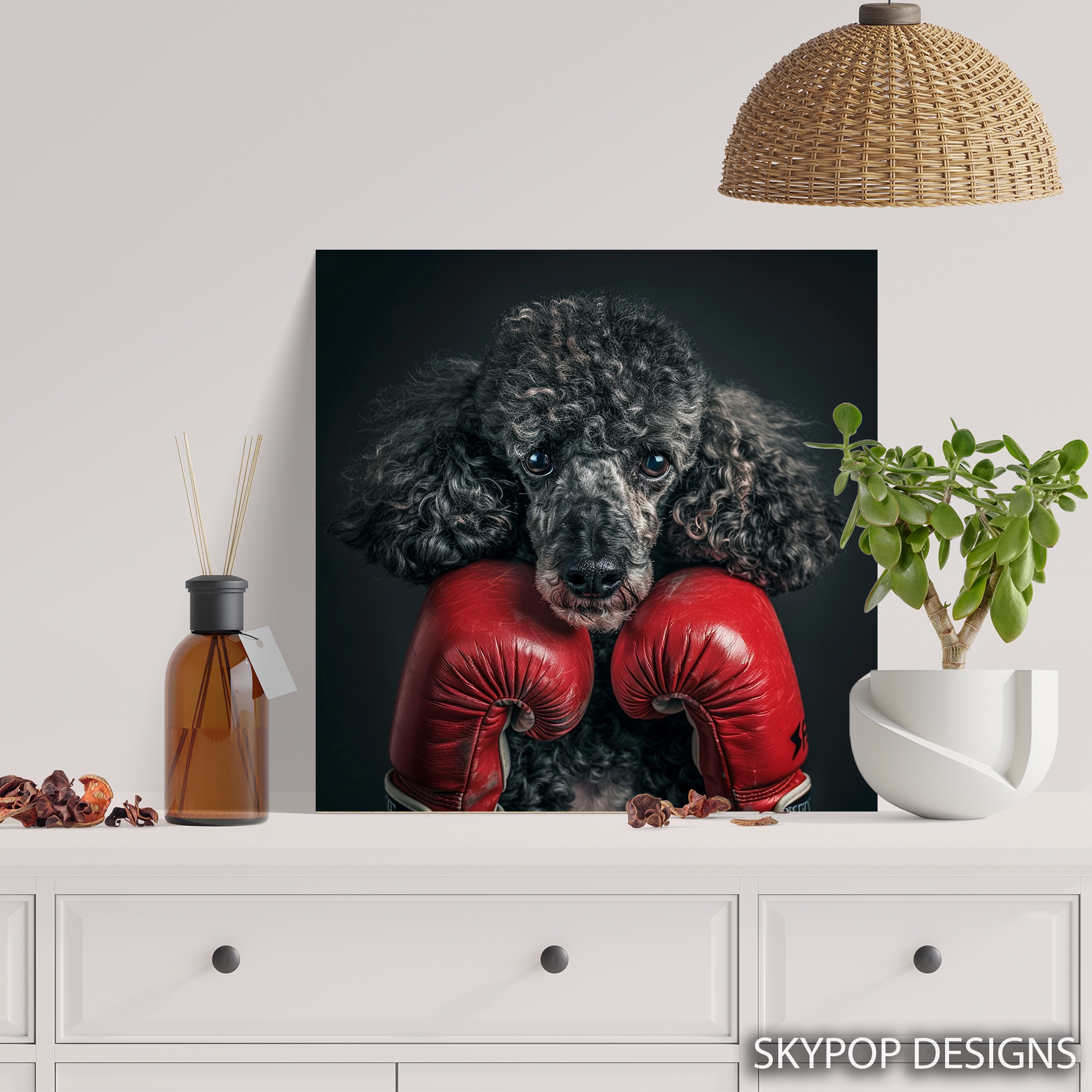 5.jpg Boxing Poodle Art