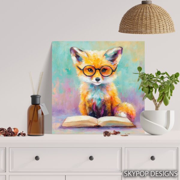 Fox Reading Glasses Art