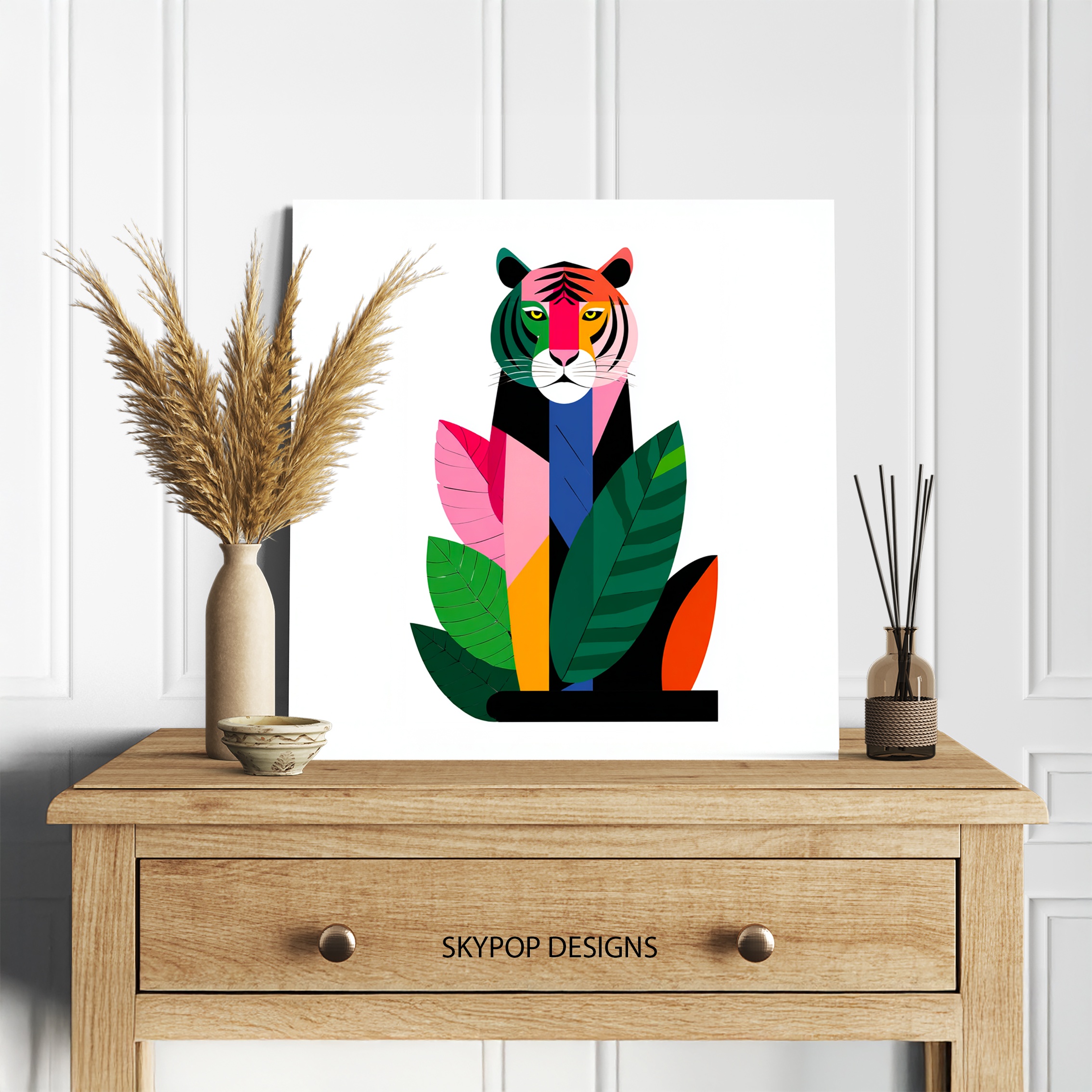 5.jpg Colorful Tiger Art