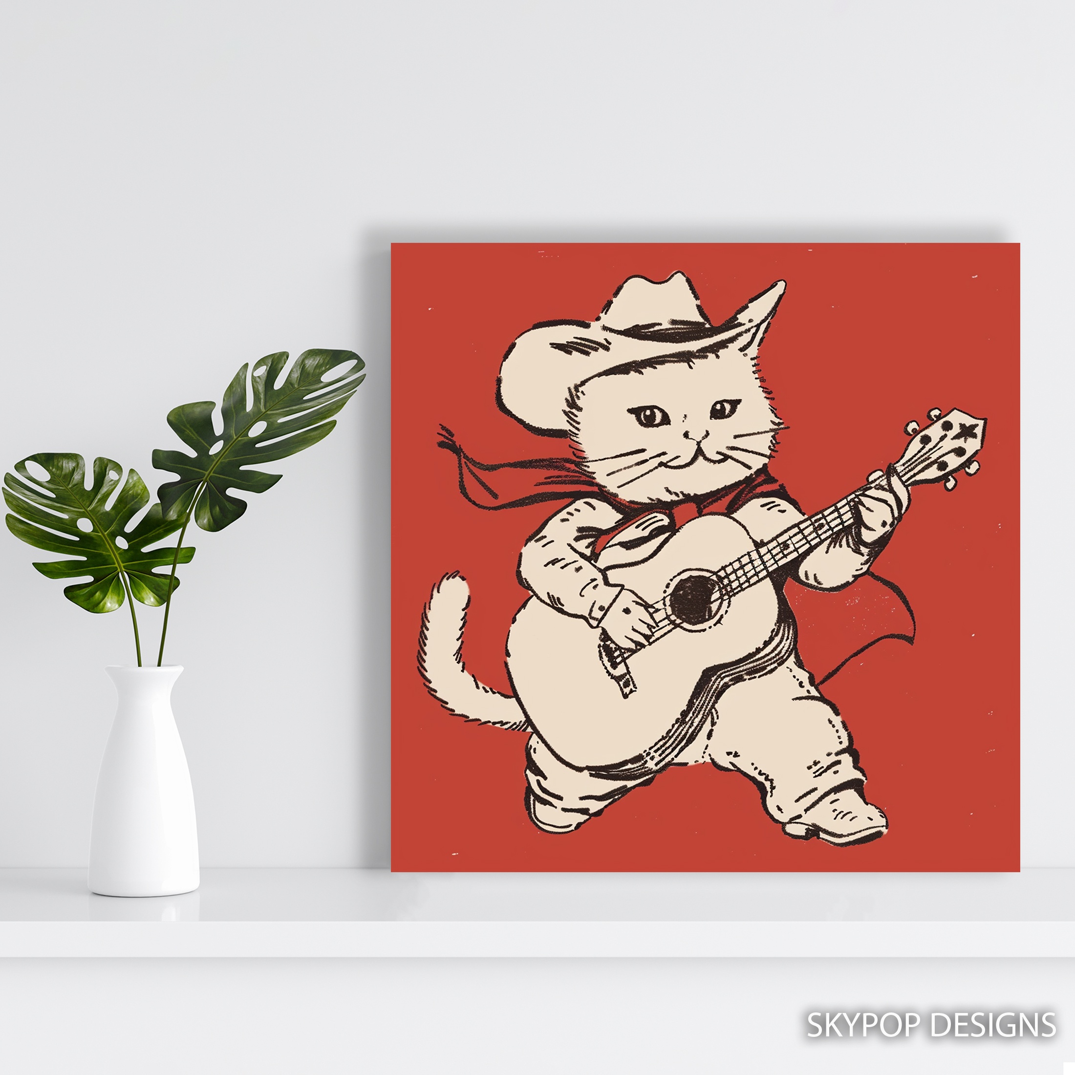 5.jpg Cowboy Cat Art