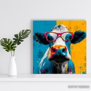 Colorful Cow Art