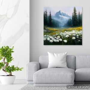 Mountain Daisy Meadow Art