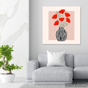 Poppy Vase Art