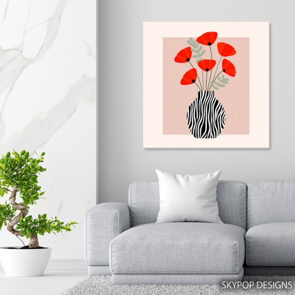 Poppy Vase Art