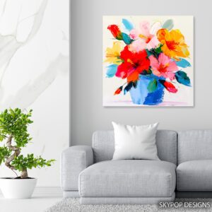 Tropical Hibiscus Bouquet Art