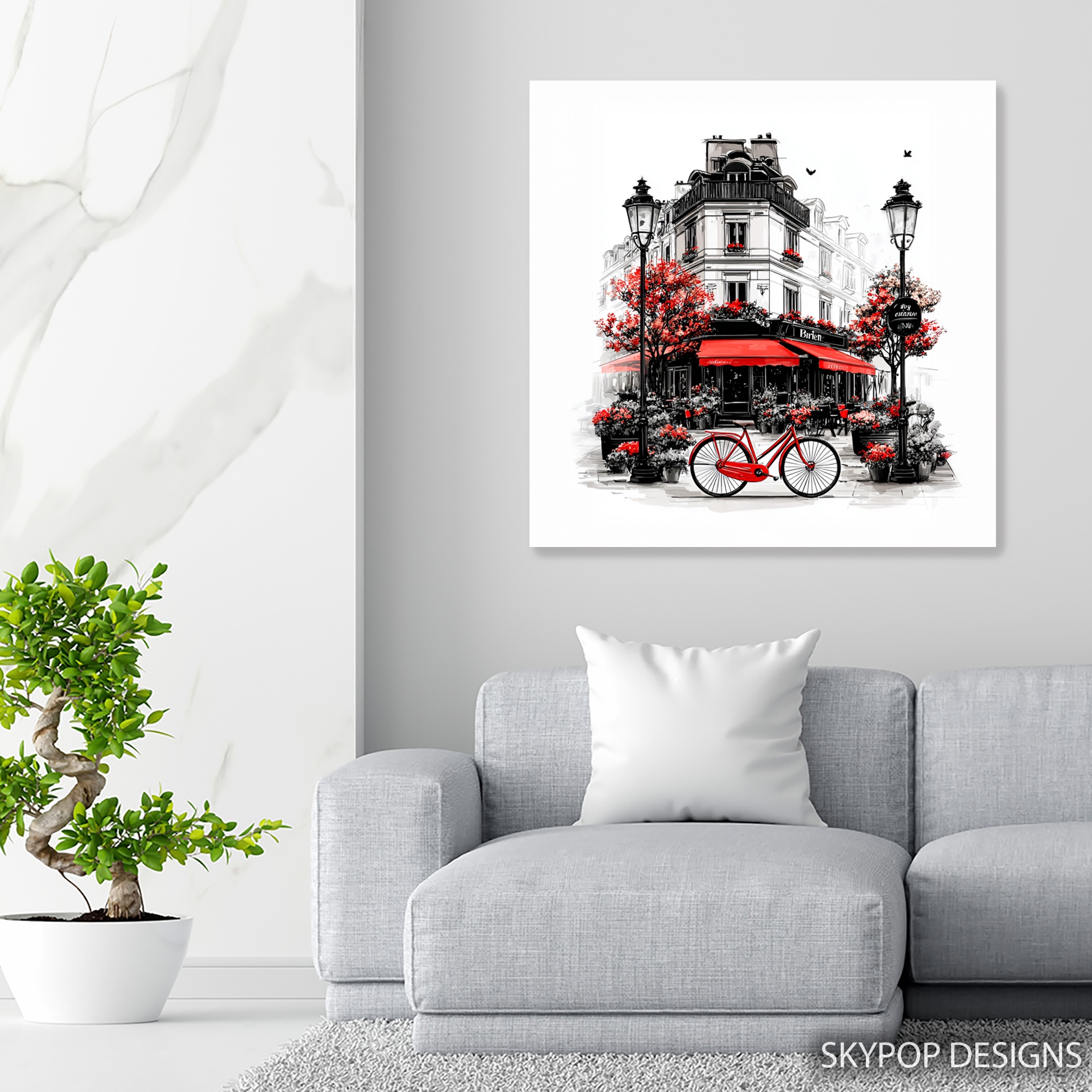 5.jpg Parisian Cafe Bicycle Art