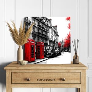 London Telephone Booth Art