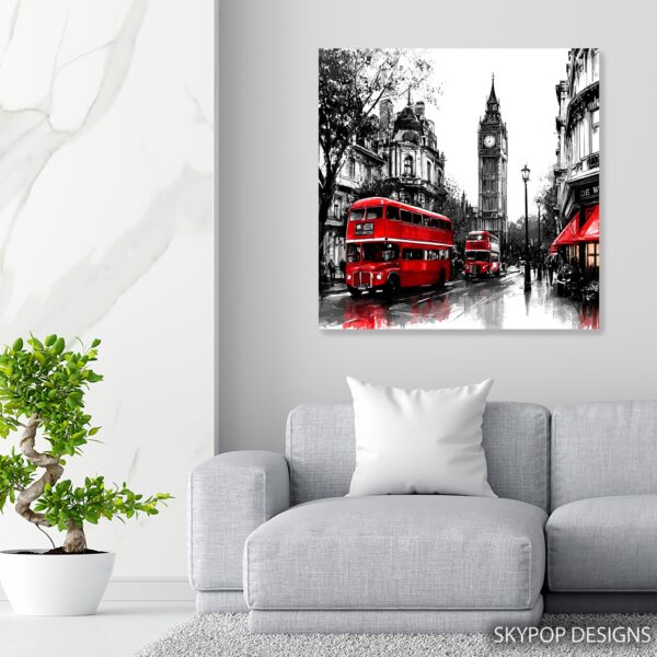 London Red Bus Art
