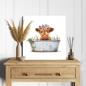 Highland Cow Art