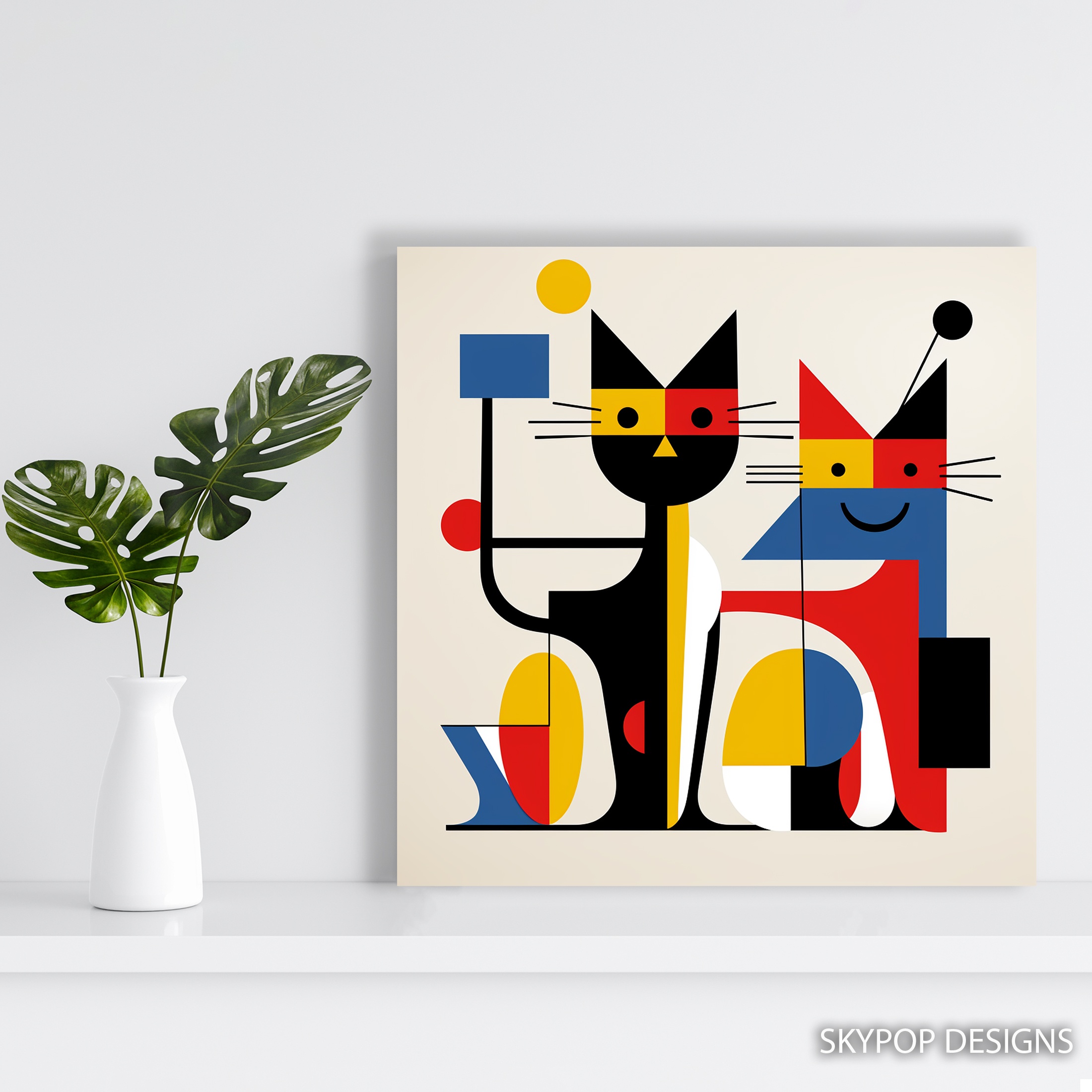 5.jpg Geometric Cat Art