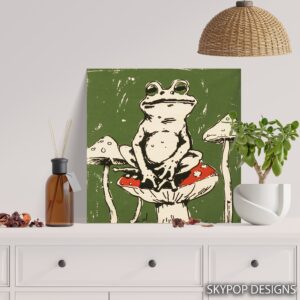 Frog Mushroom Art