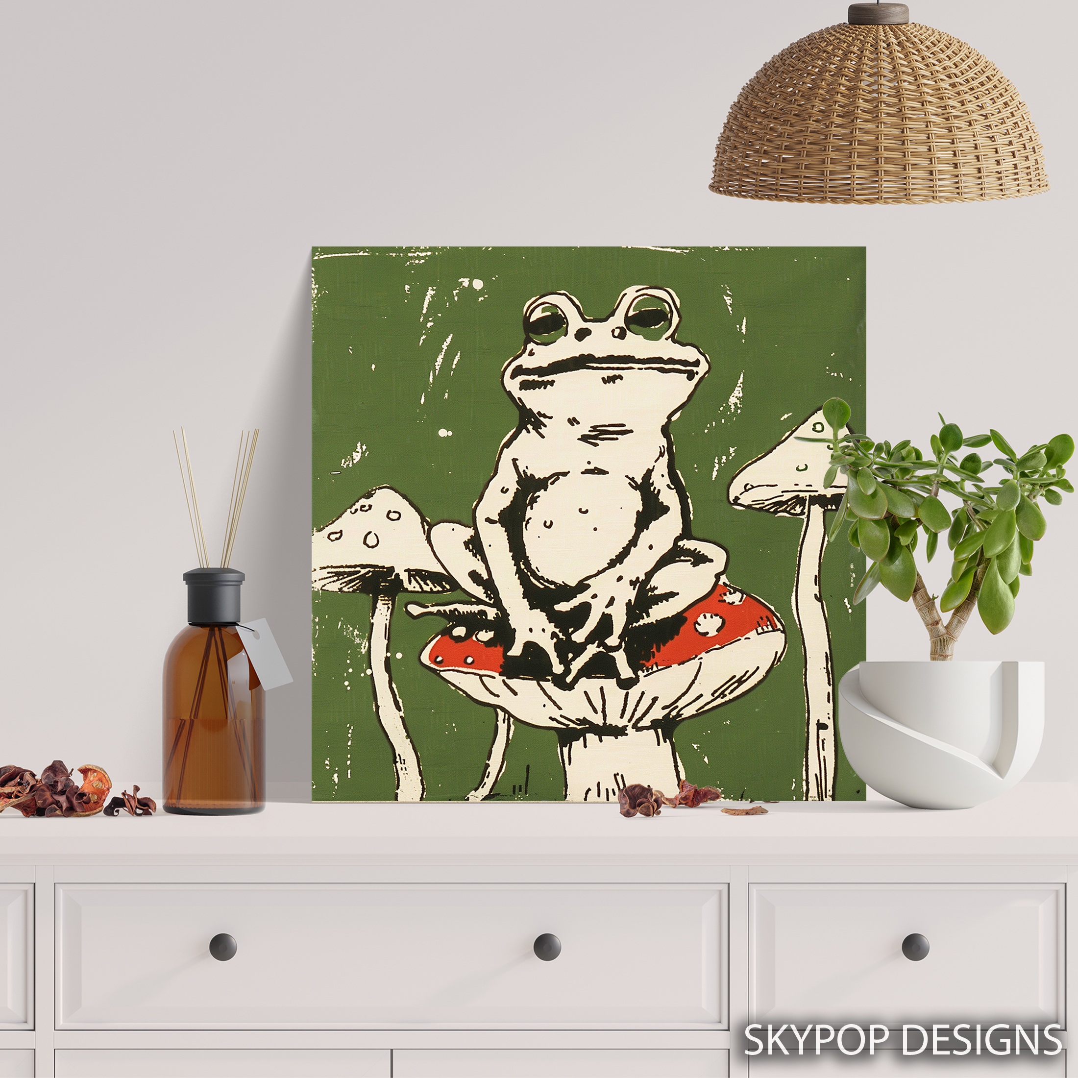 5.jpg Frog Mushroom Art