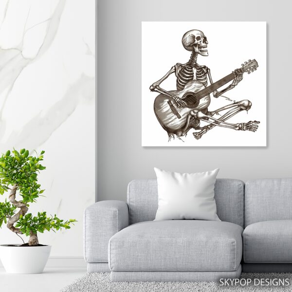 Skeleton Guitarist Art
