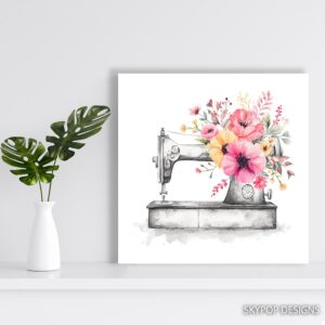 Blooming Sewing Machine Art
