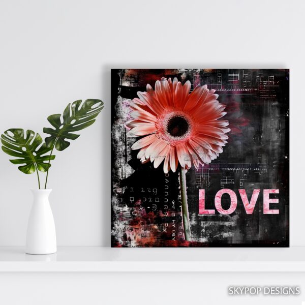Love Gerbera Daisy Art