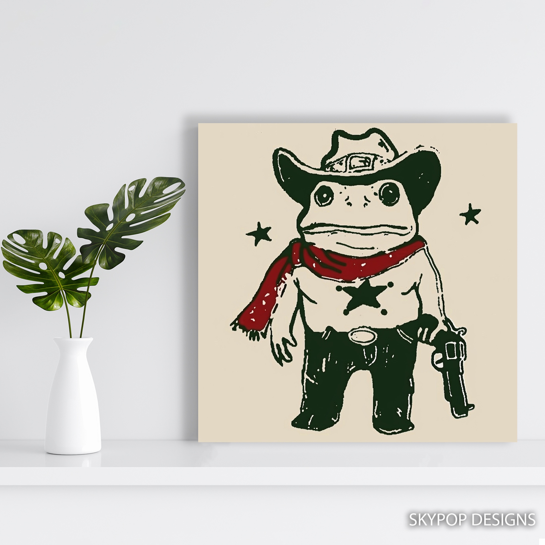 5.jpg Cowboy Frog Art