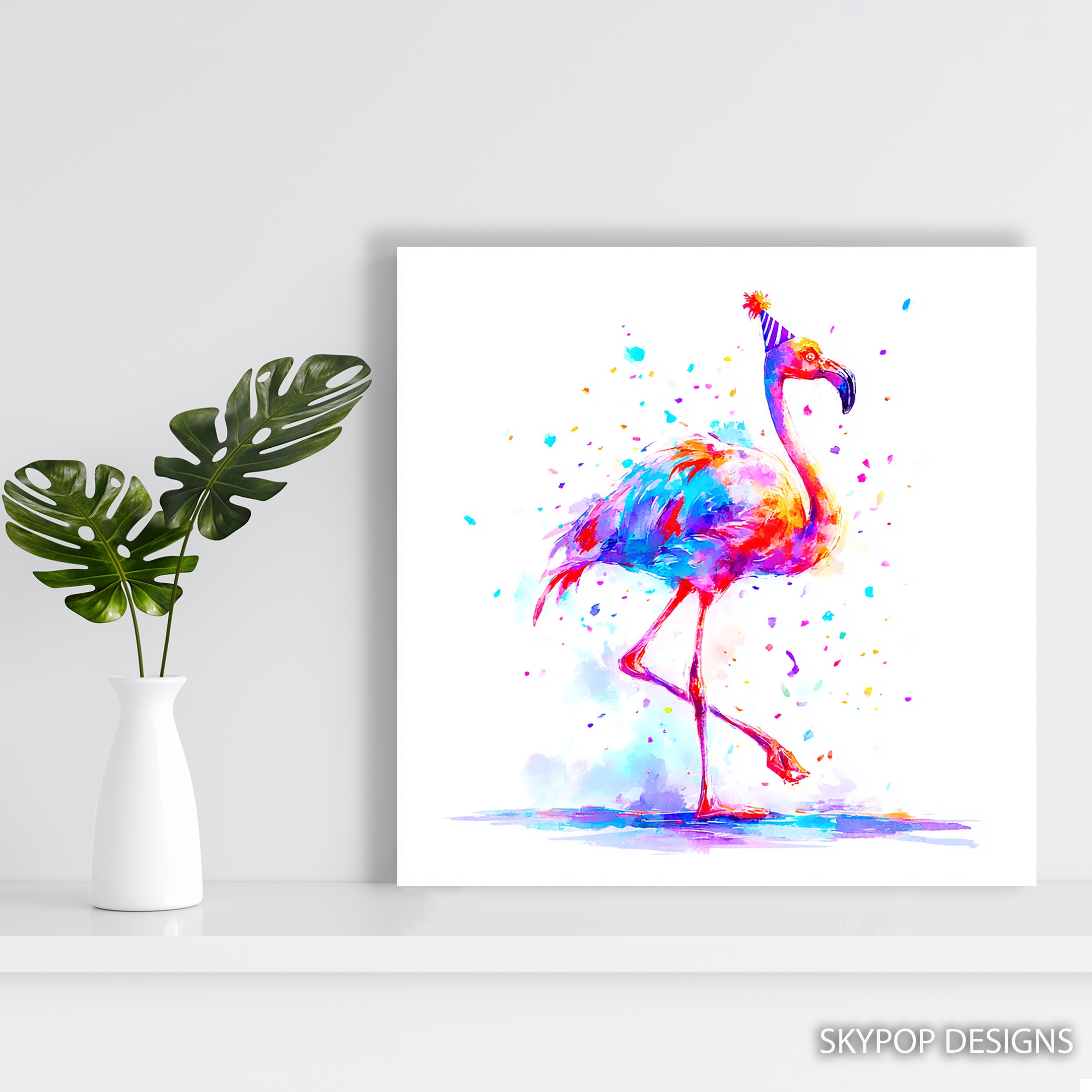 5.jpg Flamingo Party Art