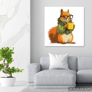 Squirrel Coffee Art