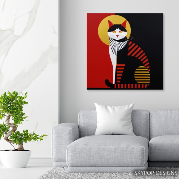 Geometric Cat Art