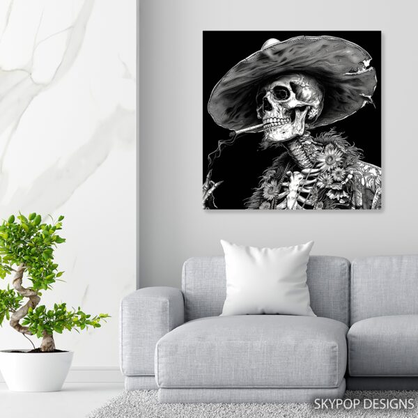 Skull Sombrero Art