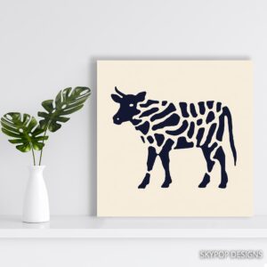 Cow Silhouette Art